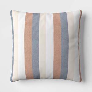 Threshold Studio McGee 18x18 Outdoor Throw Pillow Yarn Dye Stripe NEW‎